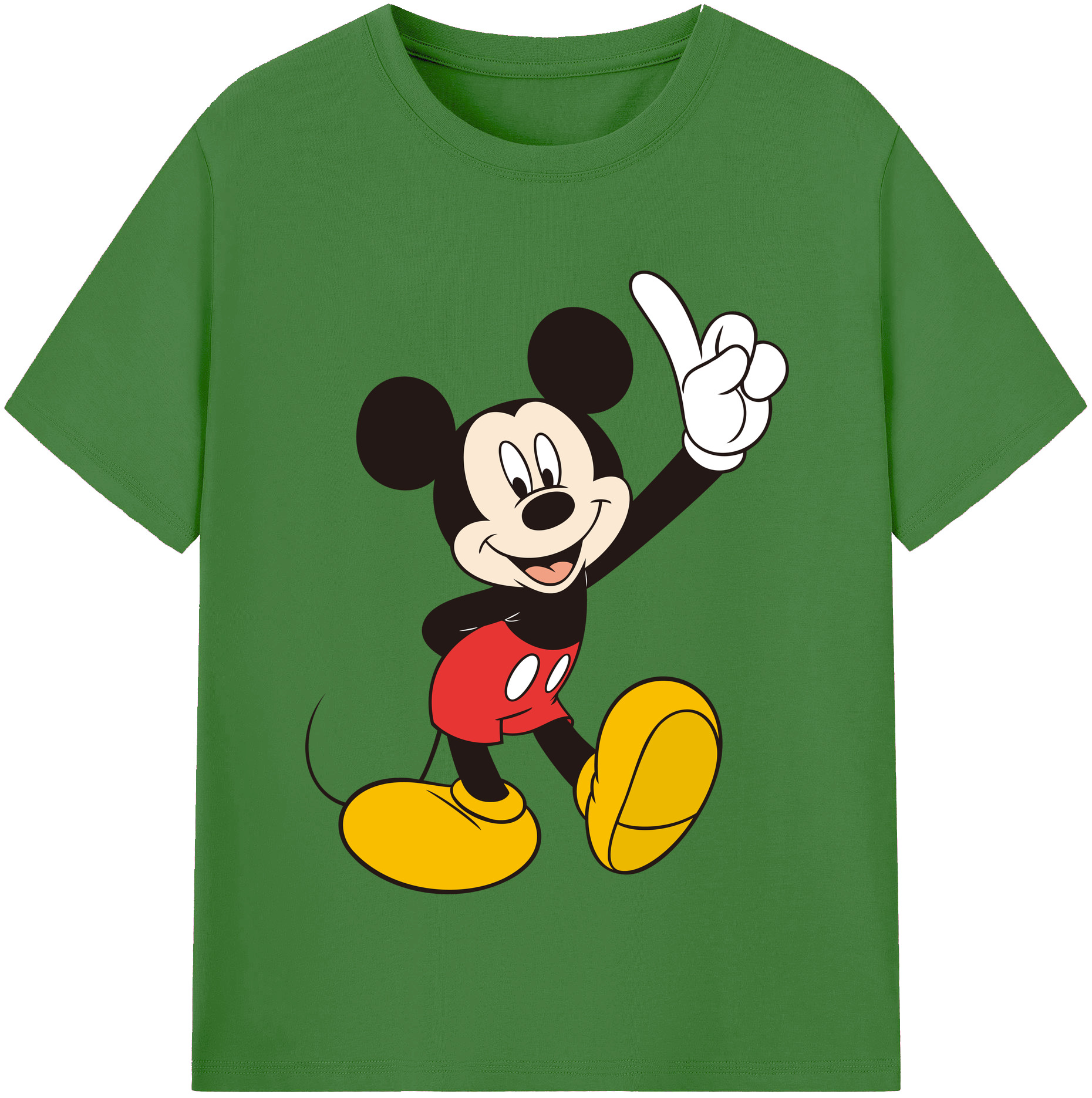 （画像用） ミッキーマウス Mickey Mouse レディースカジュアルプリントTシャツ（綿100％）